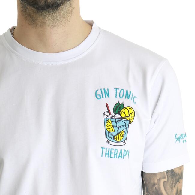 T-SHIRT GIN TONIC THERAPY SUPERCULTURE - Mad Fashion | img vers.650x/